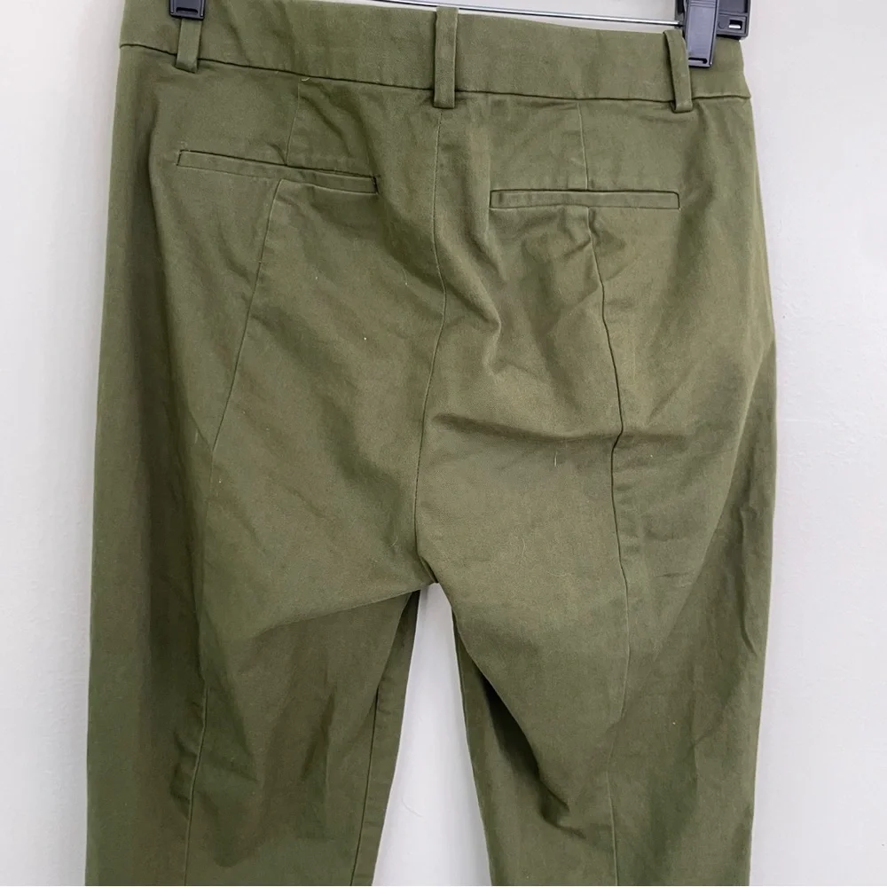 J Crew Mercantile Effortless Slim Crop Chino Pant Green 4 Preppy Utility J9743